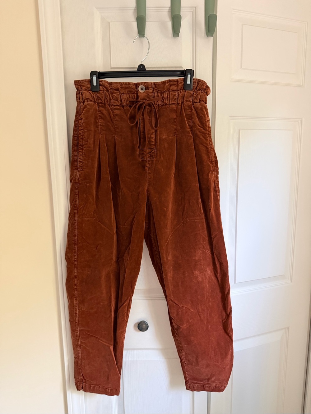 Free People Women’s Corduroy Pants in Rust Brown